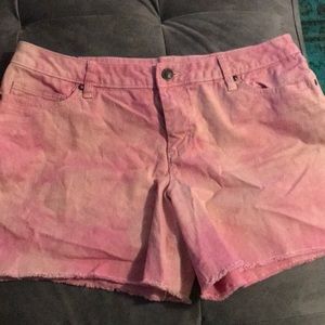 LC Lauren Conrad pink dyed shorts